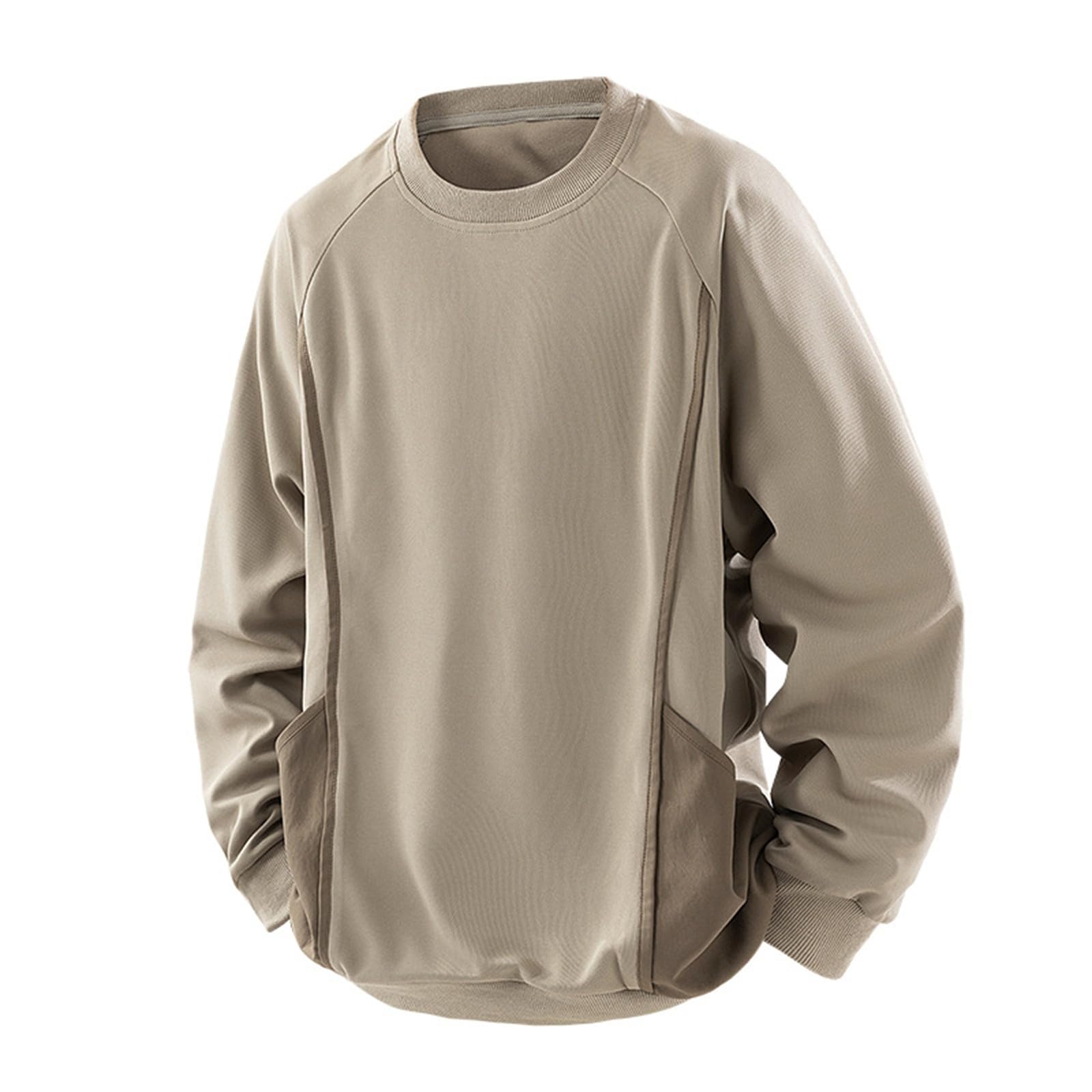 Lässiges Sweatshirt mit Rundhalsausschnitt, langärmeliger Pullover, weiches Mischgewebe, bequemes Streetwear-Oberteil für den Alltag