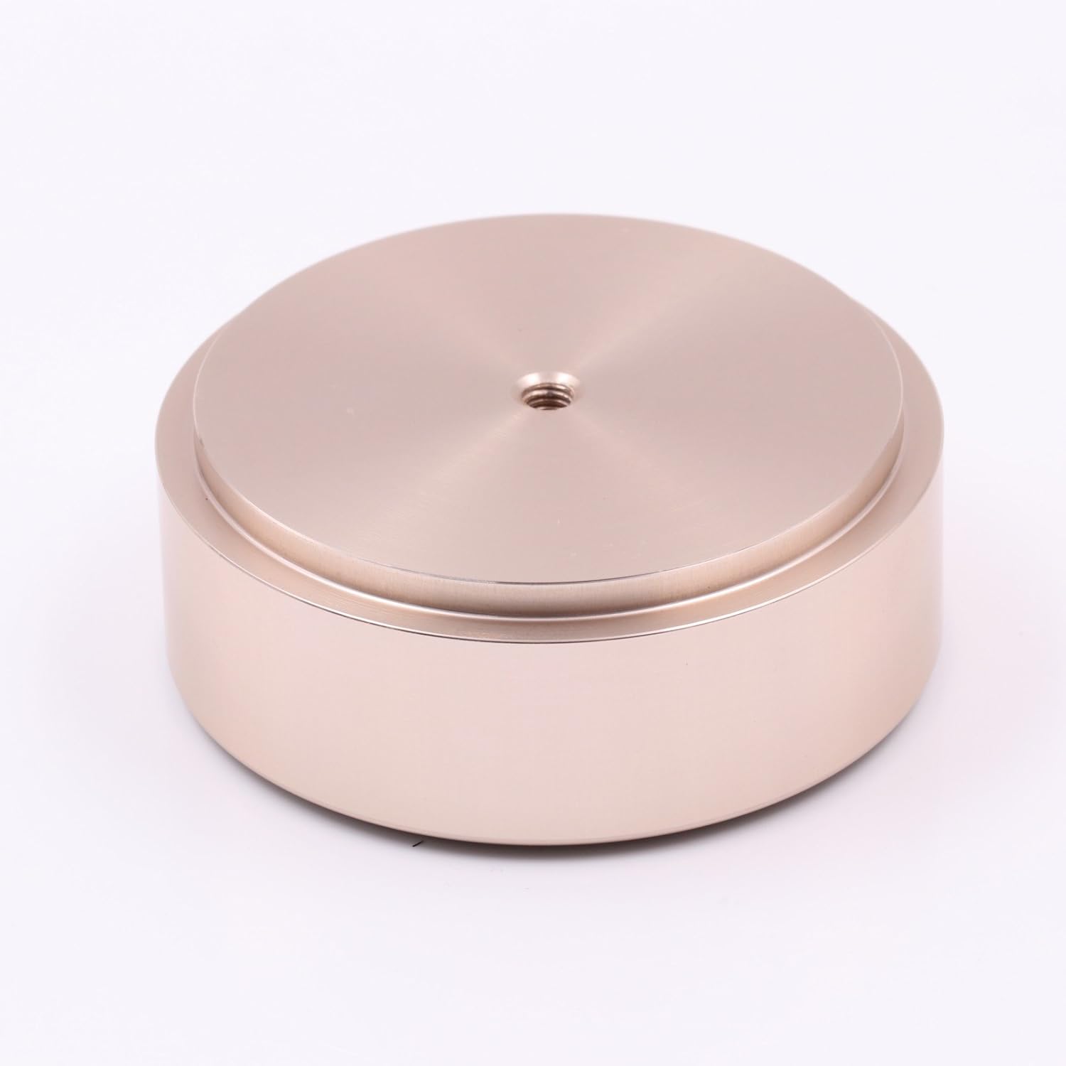 58x22mm Machined Full Aluminum Amplifier Speaker Isolation Feet Stand Turntable Recorder Studio Monitor Vibration Pad Cone Floor Base Set of 4 (Gold)