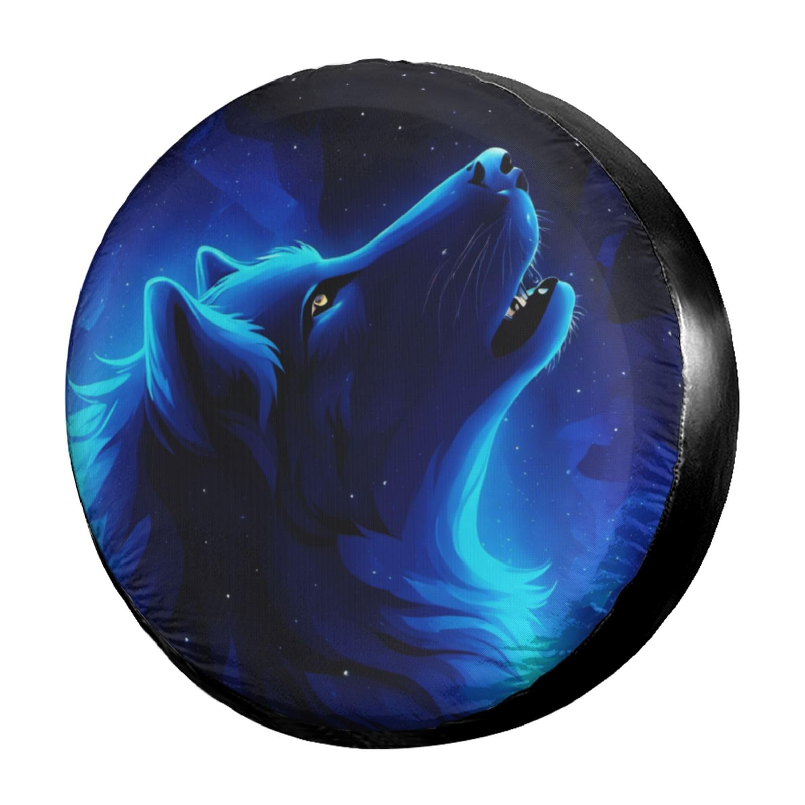 Dujiea Military Tactical Star Spare Tire Cover with Backup Camera Hole, Universal Wheel Tire Cover Tire Protectors for Jeep Trailer RV Van SUV Truck Camper and Many Vehicle 17inch — view 8