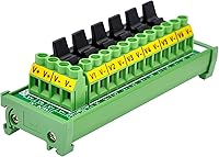 Vista 9 de Módulo de tira de distribución de energía de CC del interruptor basculante de 6 canales de montaje de tornillo