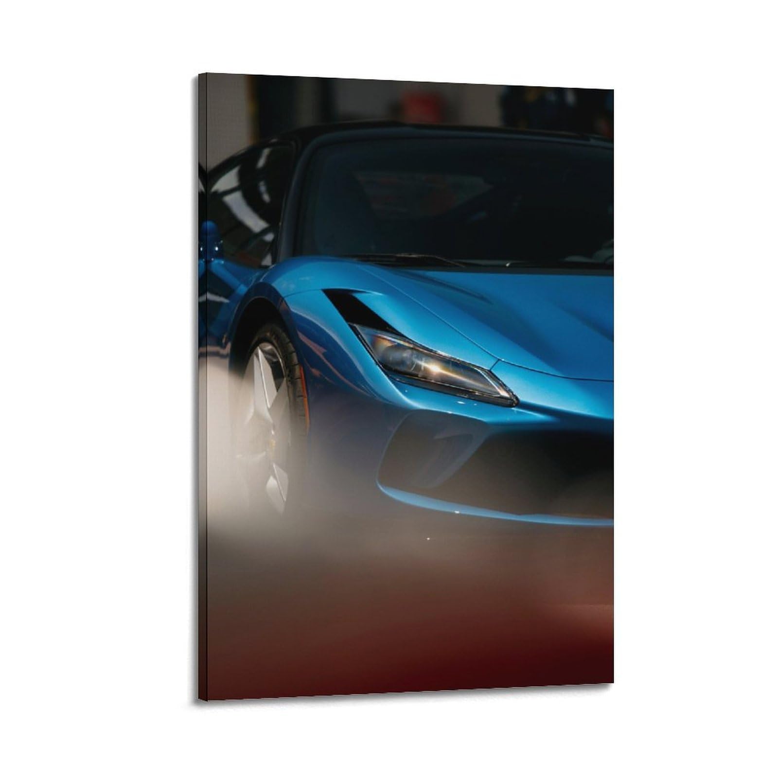 OKAHYS V8 Engine Supercar F8 Tributo Racing Poster Modern Decorative Canvas Prints - Ideal Wall Art for Family, Man Cave, Game Room, Boys & Girls Bedroom 20x30inch(50x75cm)