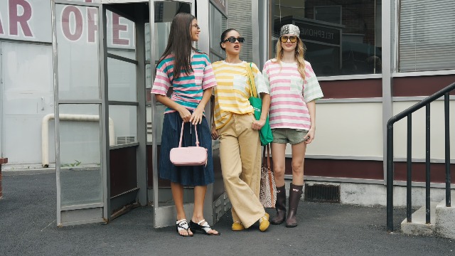 Tankaneo Women Oversized Striped T-shirts Summer Color Block