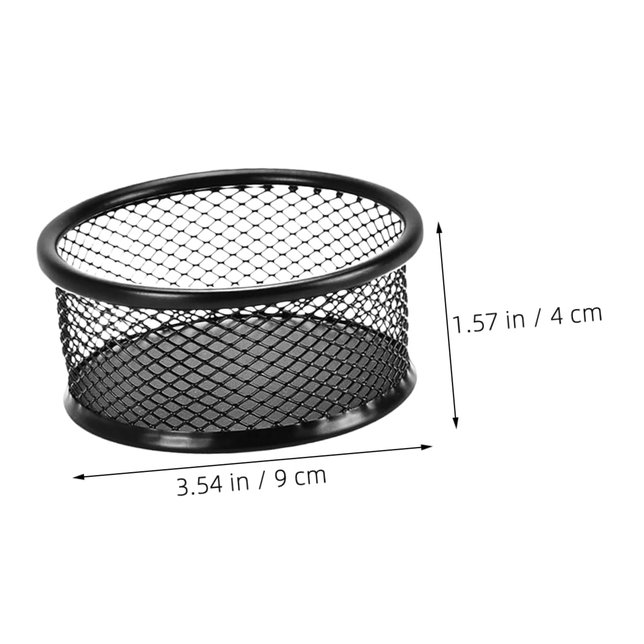 Cabilock 3pcs Mesh Paper Clip Holders Desk Wire Mesh Organizer Black Office Supplies