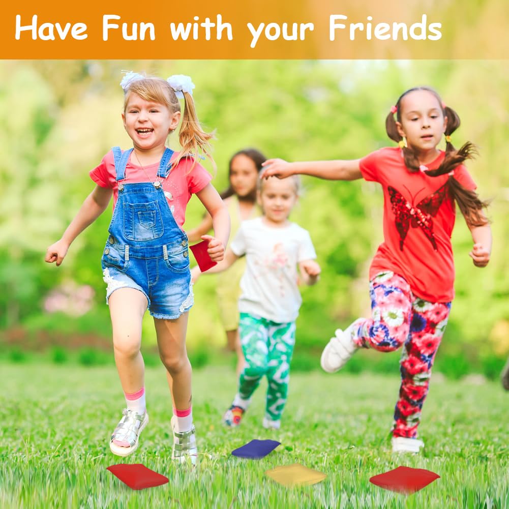 Flintronic Sacs de Cornhole de Haricot, Cornhole Bean Bag Set, Jeux de Lancer de Sac de Haricots, Sac de Sable, Bean Bags Toss Legged Race pour Enfants Adultes