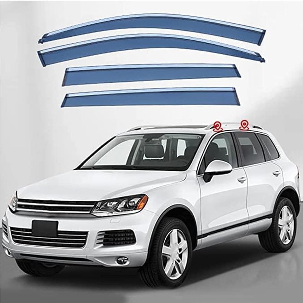 Déflecteurs d'air contre la buée et la pluie pour fenêtres Touareg 2011-2018