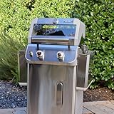 Monument Grills 2-Burner Stainless Steel Propane Gas Grill with Clear View Lid and Two Foldable Shelves, Mesa200S with Accessory Kit(4 items)