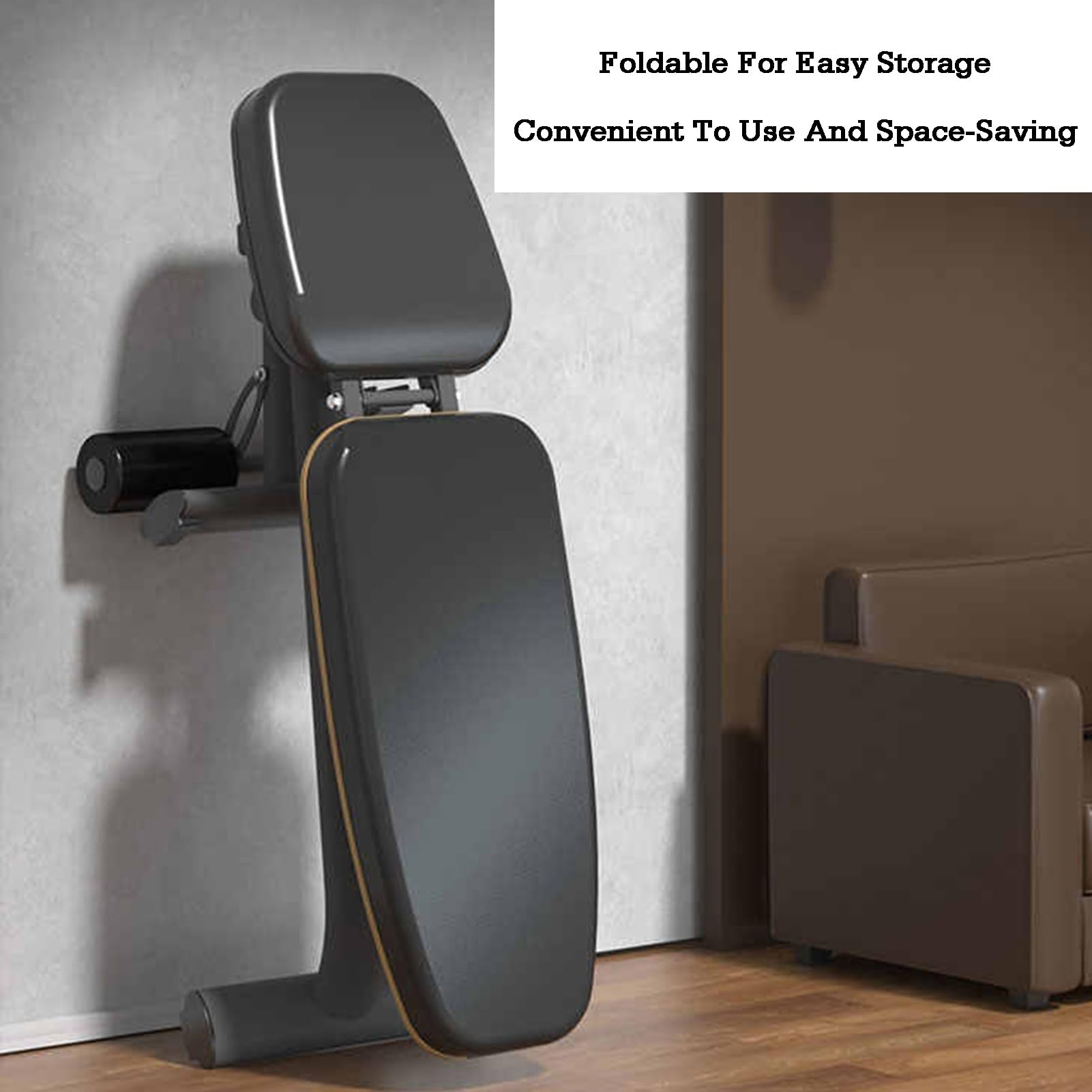 Equipo de ejercicios abdominales, banco con mancuernas ajustable, silla de prensa for ejercicios en casa, for dormitorio, garaje, sótano o gimnasio.