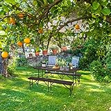 Relaxdays Bierzeltgarnitur klappbar “Bastian” Gartenmöbel Set Rattanoptik - 3