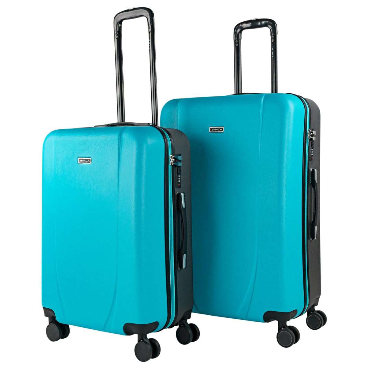 ITACA - Maleta de Cabina 55x40x20 - Maletas De Viaje Cabina Rígidas Trolley con 4 Ruedas Dobles para Avion Ligera Equipaje De Mano Candado de Combinación. Compatible Ryanair, Verde Menta — view 24