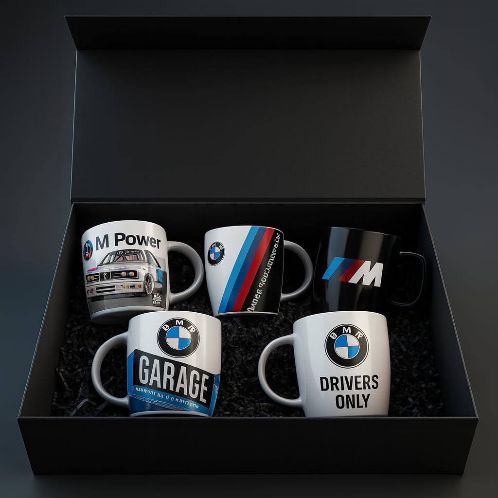 BMW Coffret cadeau exclusif 5 pièces Tasse à café M Sport automobile