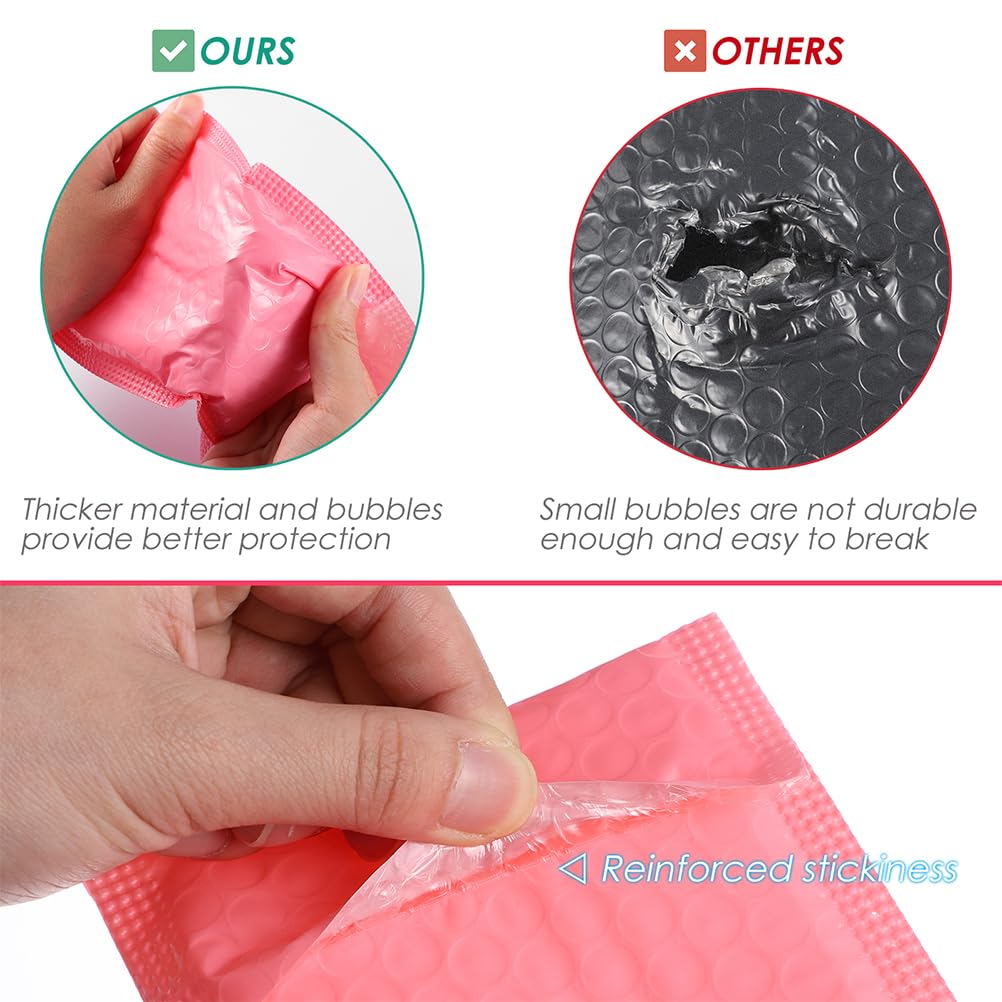 Happyyami 60 Pièces Sacs à Bulles Noirs Enveloppes d'Expédition Poly