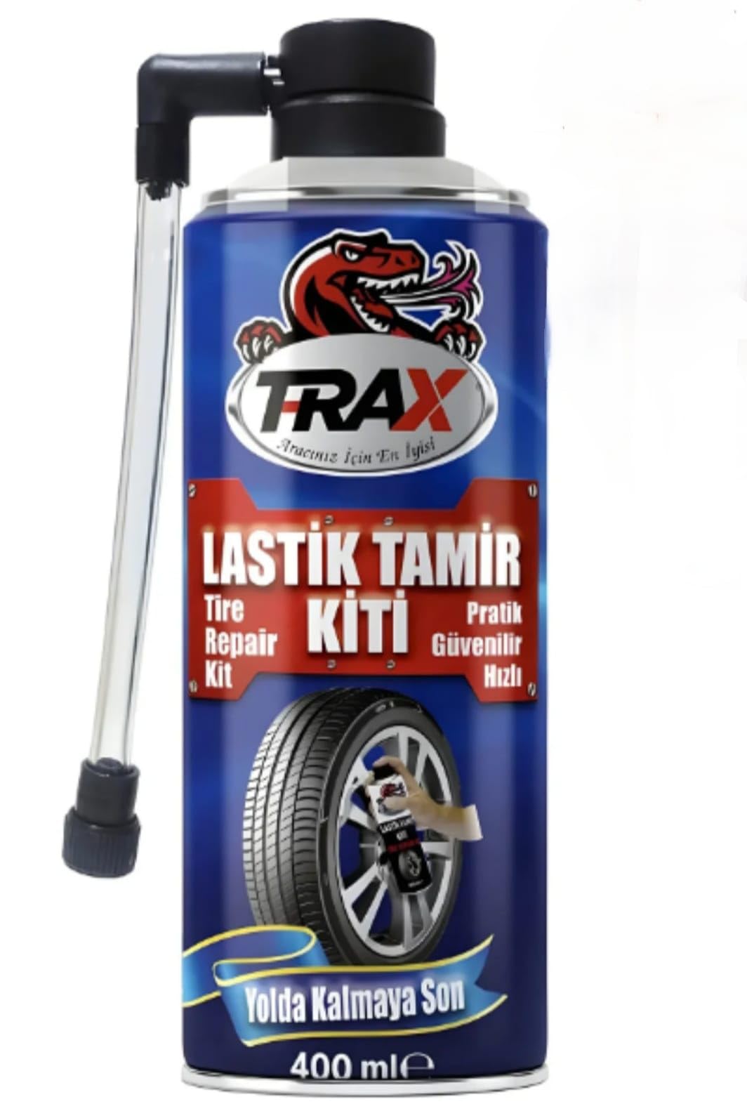Trax Lastik Tamir Kiti, Acil Durum Oto Lastik Tamir ve Şişirme Spreyi, 400 ml
