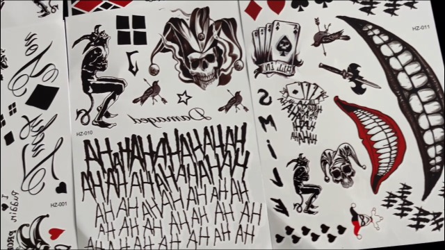 Tatuajes Temporales De Joker - 5 Diseños De Payaso - Resistentes Al Agua - Halloween Y Cosplay