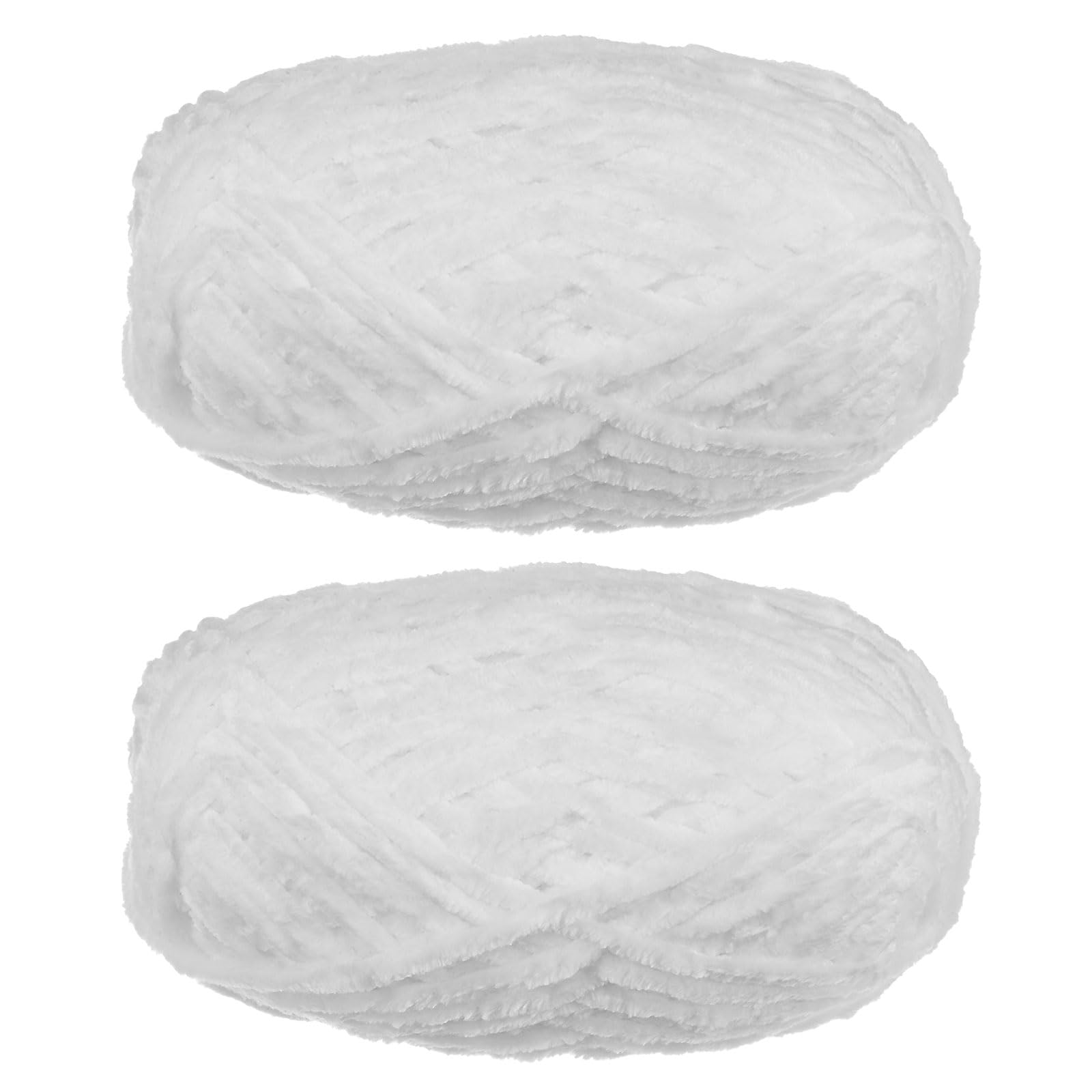 UXCELL 2 Skeins Velvet Chenille Yarn, 2x100g/7.1oz