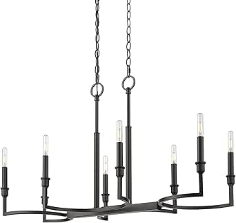 Golden Lighting- Ellyn Linear Pendant Matte Black- Pendant Lighting, Pendant Lights, Ceiling Light, Pendant Lights Kitchen Island, Pendant Light Fixtures, Kitchen Island Lighting