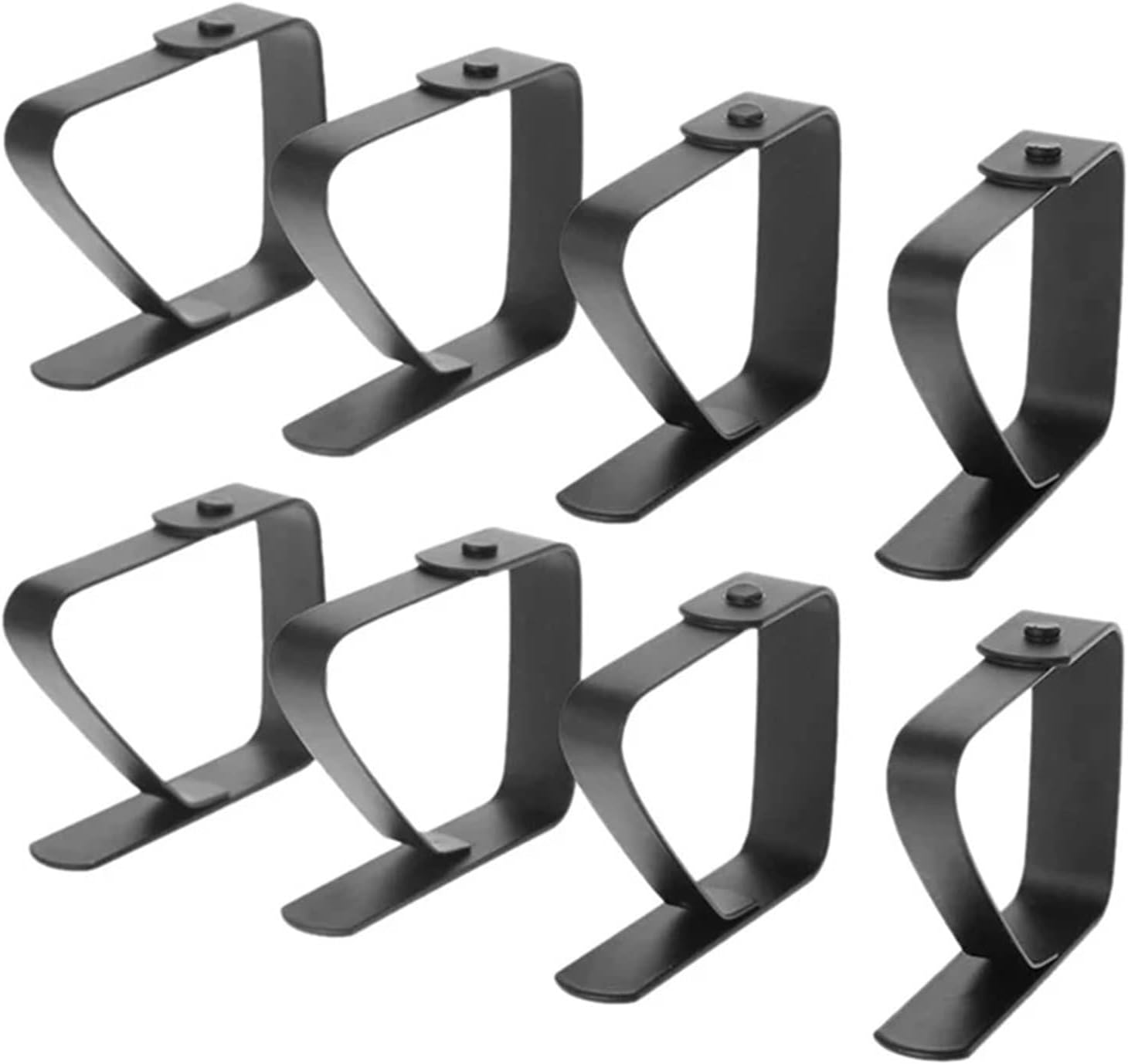 Picnic Table Clips 25pcs Stainless Steel Tablecloth Clips Black Adjustable Anti-Skid Table Cloth Holder for Picnic Party