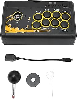 SYH&AQYE USB Wired Game Joystick, Retro Arcade Fighting Controller Games Console Gamepad for 4 in 1 USB Wired Game Joystick