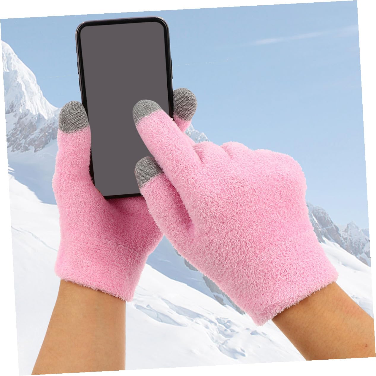 ibasenice 2 Paare Featherlight Touchscreen Handschuhe und Feuchtigkeitsspendende Gel socken Set Wärmend Weich Atmungsaktiv für Kalte Haut und Empfindliche Hände für Winter und