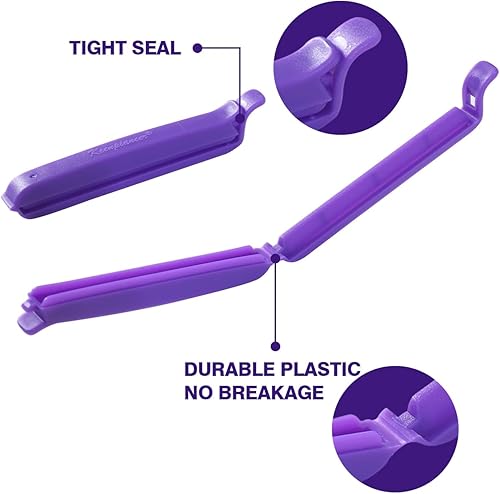 Miniatura 4 de Clips de sellado de bolsas para almacenamiento de alimentos y aperitivos, clips de sellado de bolsas de decoraciónglaseado, 4 pulgadas, 12 piezas, 4