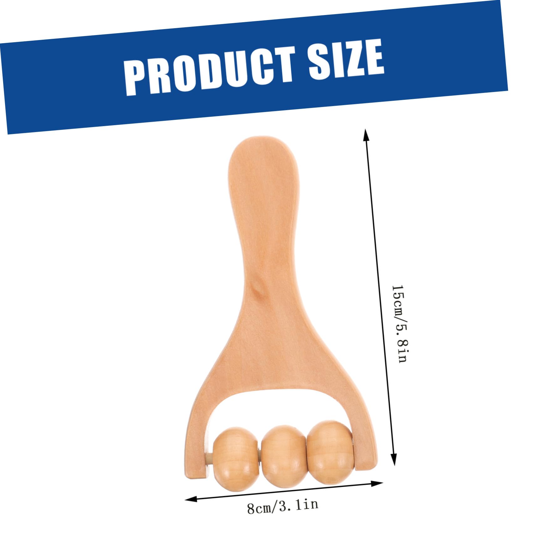 Ipetboom Rodillo De Masaje De Madera 2 Unidades Para Cuello y Hombros, Masajeador Portátil Multifuncional Para Pies y Espalda En Casa y Viajes