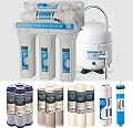 Bluonics 5 Stage Undersink Reverse Osmosis Drinking Water Filter System RO Home Purifier with NSF Certified Membrane and Solid Housings with 4 Years of Filter Supply - 15 Total Filters