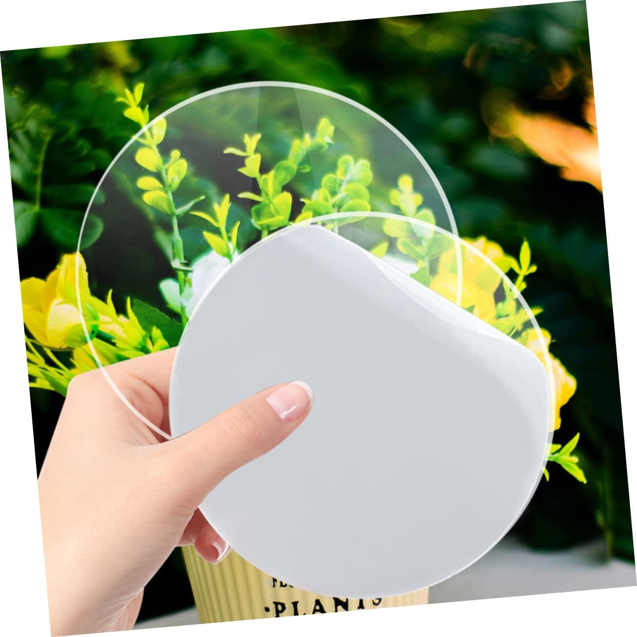 CORHAD 20pcs Round Clear Acrylic Discs Transparent Panels for Crafts Art Projects and Home Decor Thick Easy to Use and Store