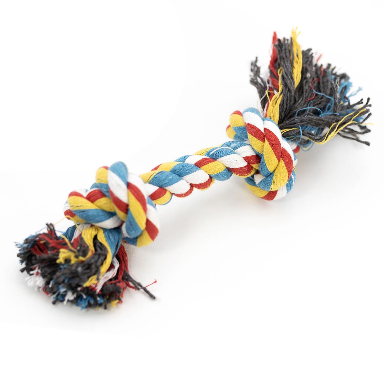 Jeffers Pet Rope Bone Dog Toy, Multi-Colored, 16" – Durable Braided Rope for Tug of War, Chewing & Fetch – Interactive Play for Pets – Machine Washable Dog Game Toy, Supports Healthy