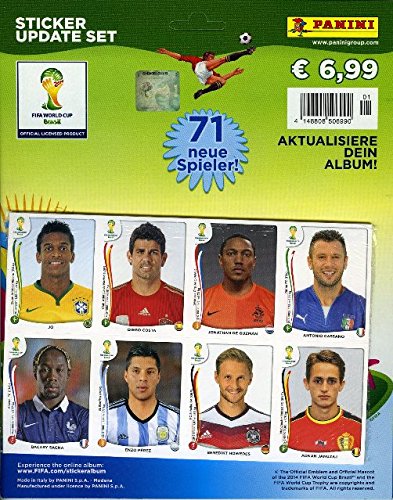 2014 Panini FIFA World Cup Stickers Brazil Factory Sealed Complete 71 Sticker Limited Edition UPDATE SET with 71 NEW Players !! ONLY available in Europe! Imported !