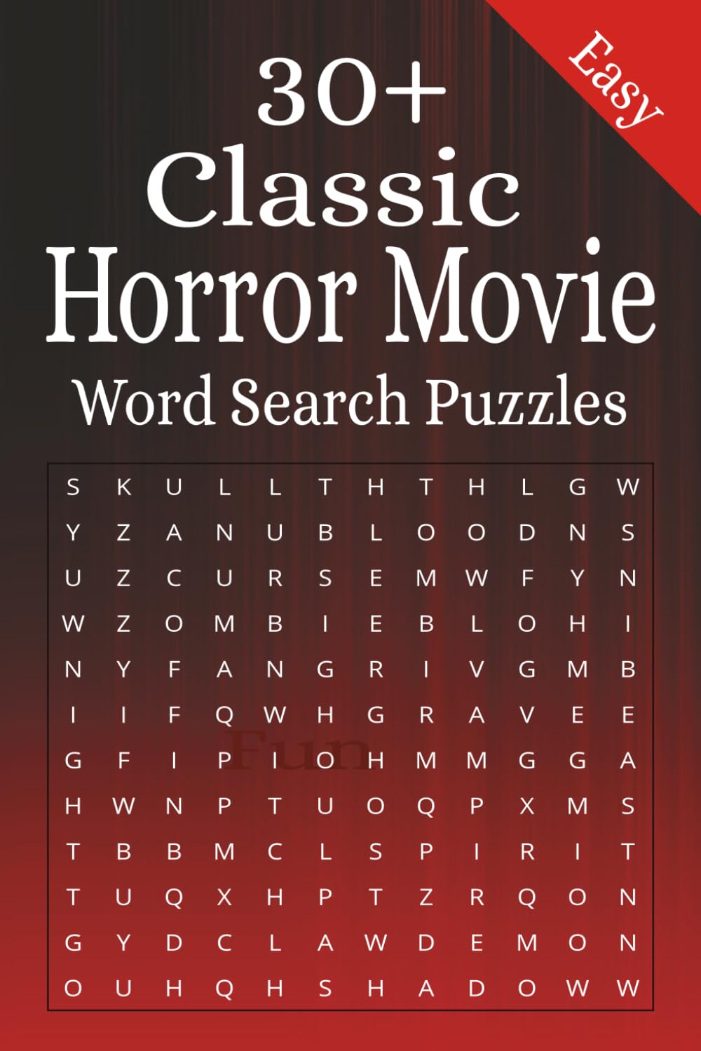 30+ Classic Horror Movie Word Search Puzzles