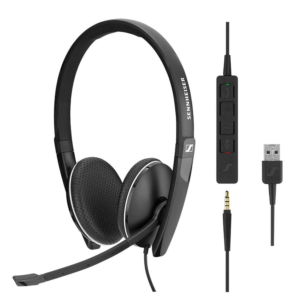 Cuffia USB Mono Sennheiser SC 165 - Per Chiamate E Multimedia, Nero, Design Confortevole E Regolabile