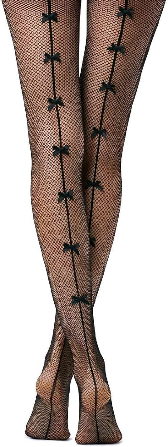 Amazon Co Jp セクシー 網タイツ ストッキング パンスト レディース パンティストッキング 前後2way 可愛いおしゃれ Stocking ストレッチ 婦人用 女性靴下 7つリボン付き ブラック ファッション