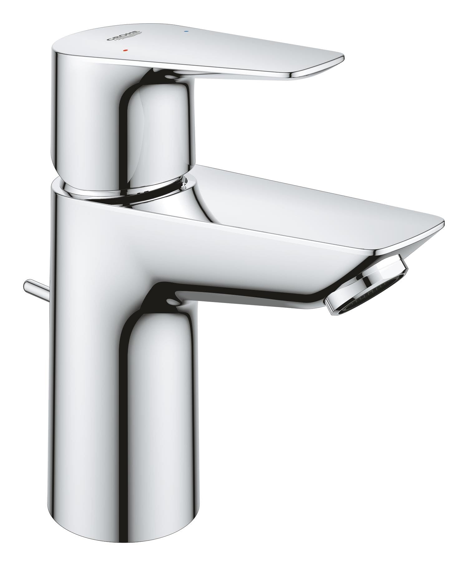 GROHE QUICKFIX StartEdge Robinet de salle de bains lavabo, mousseur économie d'eau, avec tirette, installation et nettoyage facile, taille S, chromé, 24196001 (Import Allemagne)