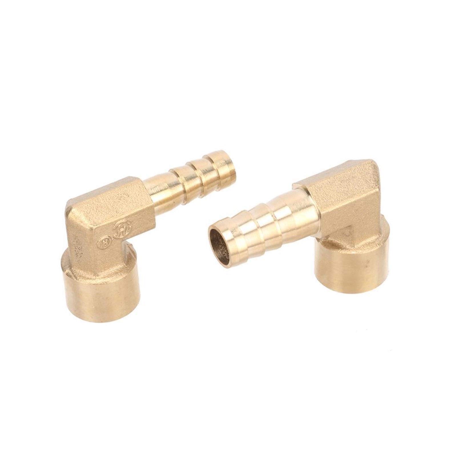 Zraszacz ogrodowy, zraszacz do podlewania, narzędzia ogrodowe, sprzęt, kolanko mosiężne, 8 mm, 10 mm, z gwintem wewnętrznym BSP 1/4", złączka miedziana, 90 stopni, 1 szt. (kolor: 12 mm do 3/8")