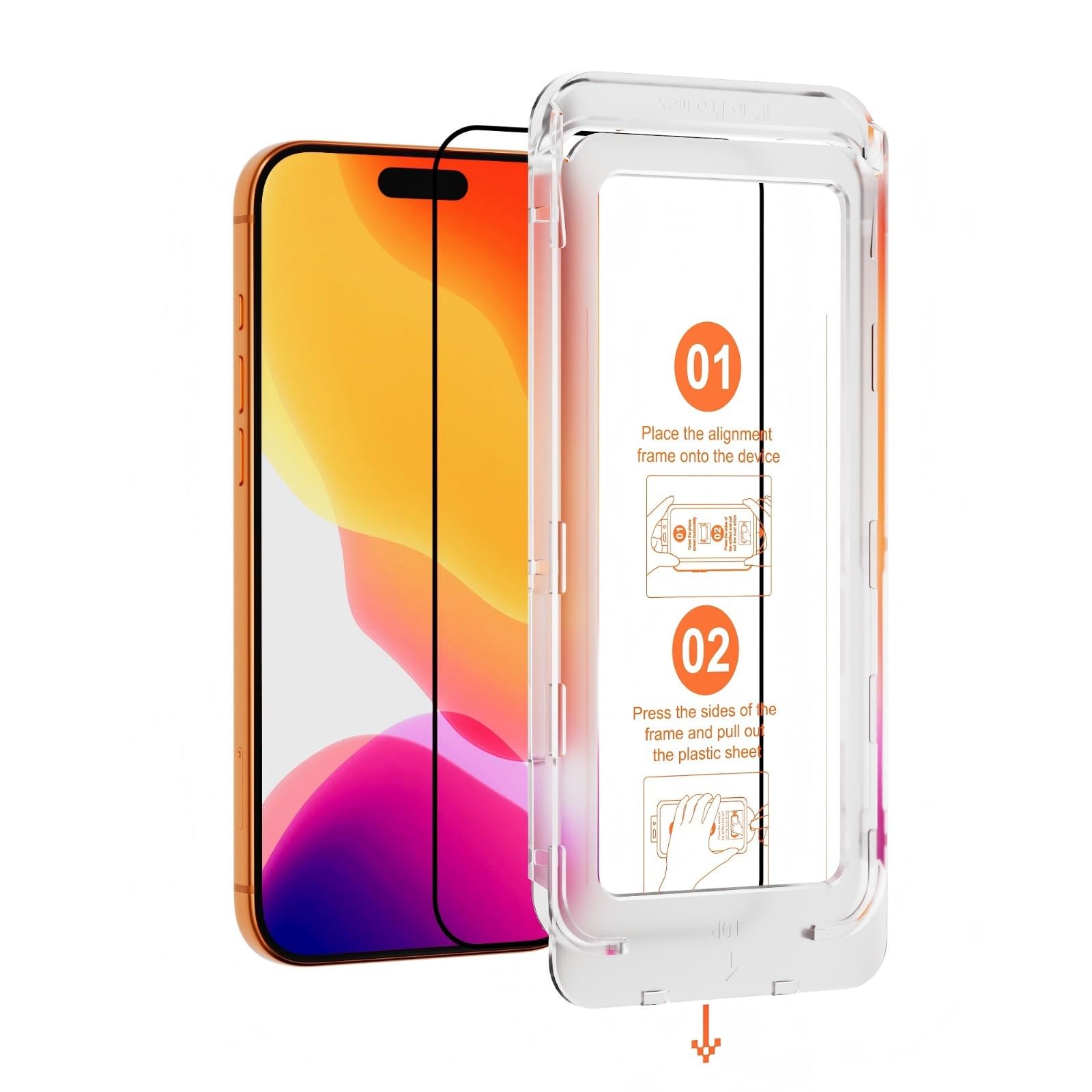 Aeroshield iPhone 17 Pro Max Aplikatörlü Ekran Koruyucu 0.33mm Alüminosilikat Ultra İnce, Kristal Netlik, Darbeye Karşı Dayanıklı