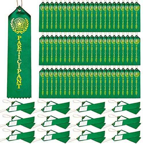 Zonon 90 Pieces Participant Award Ribbon with Event Card, Field Day, First Place Ribbons for Staff Coworker Sports Event, Music Contests, Dance Contests, Car Racing Competition, Team Prizes