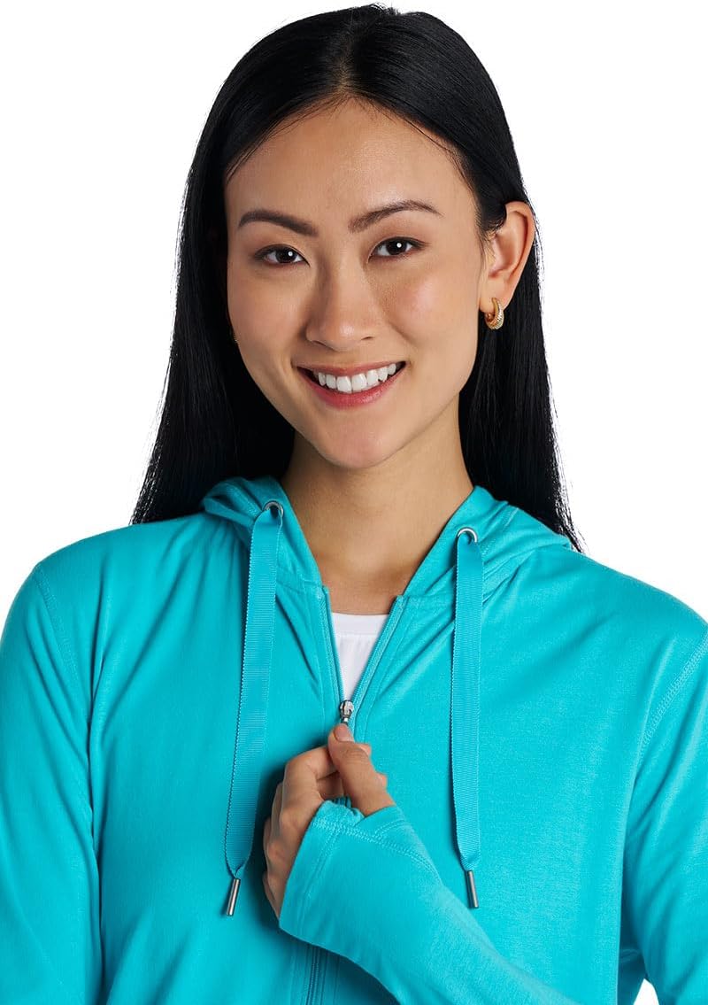 Coolibar Women's Zip-Up Hoodie - UPF 50+ Sun Protection - LumaLeo