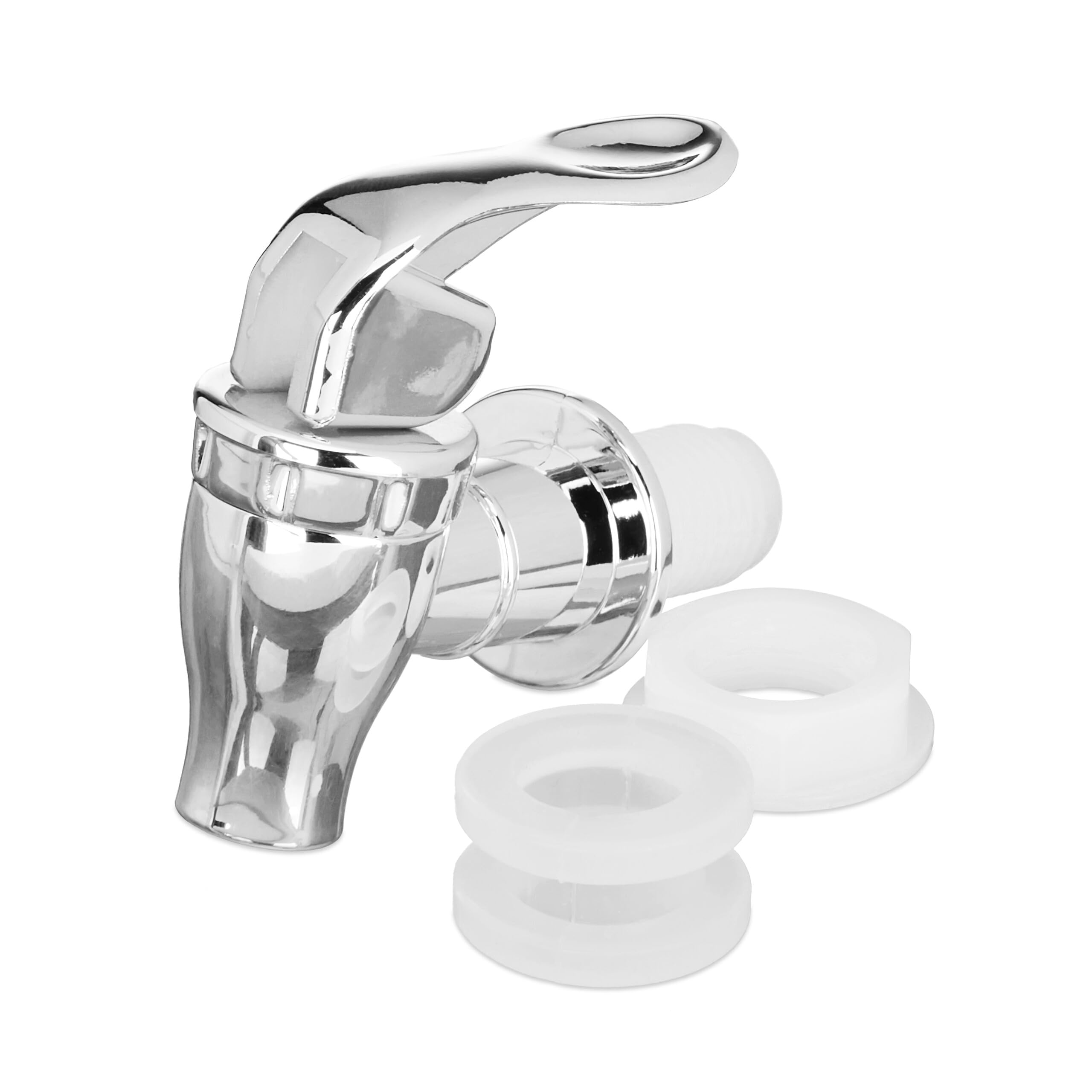 Relaxdays Dispensador de Bebidas con Soporte, Grifo y Tapa, Cristal, Surtidor de Agua y Limonada, 6 L, Transparente