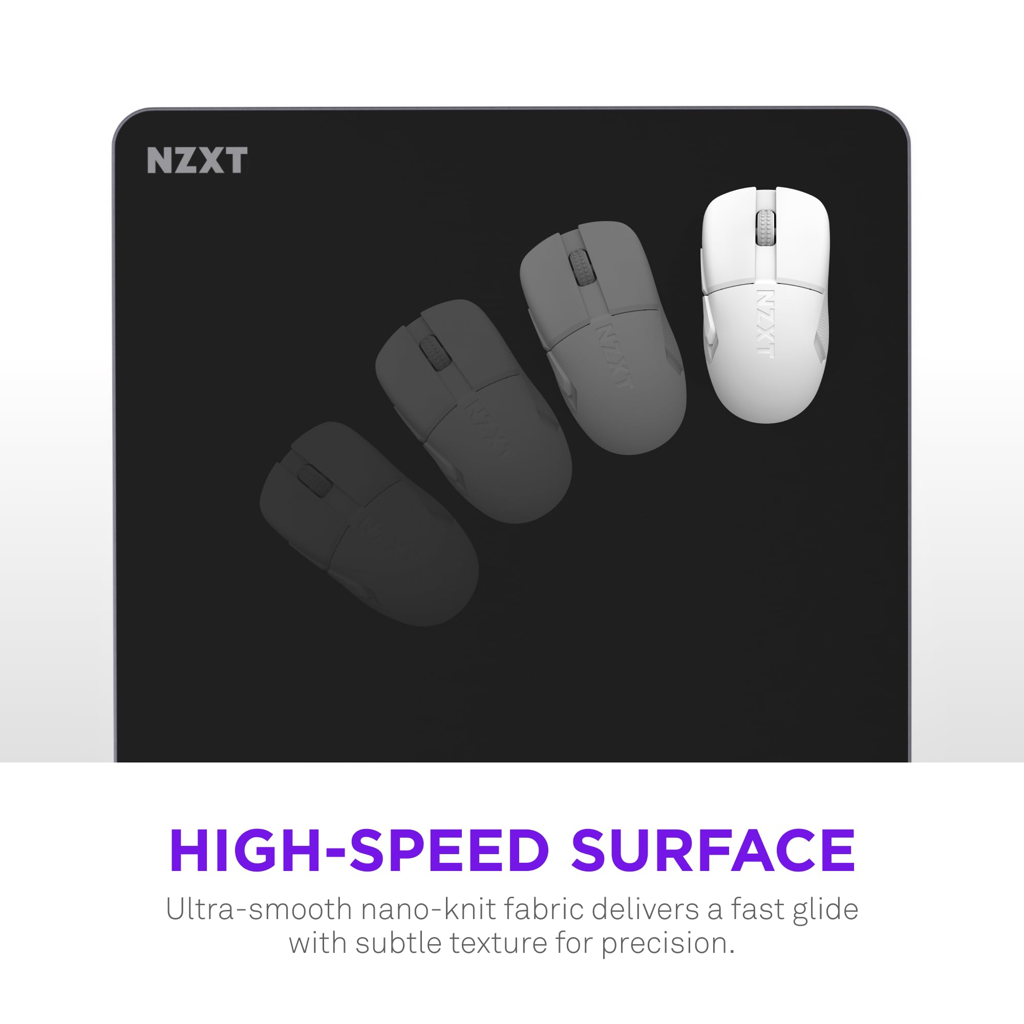 NZXT Zone Elite - XL podkładka pod mysz do gier klasy premium - bardzo gładka powierzchnia z tkaniny Nano-Knit -zoptymalizowana pod kątem szybkości i kontroli-odporna na zalanie, wzmocniona - czarny
