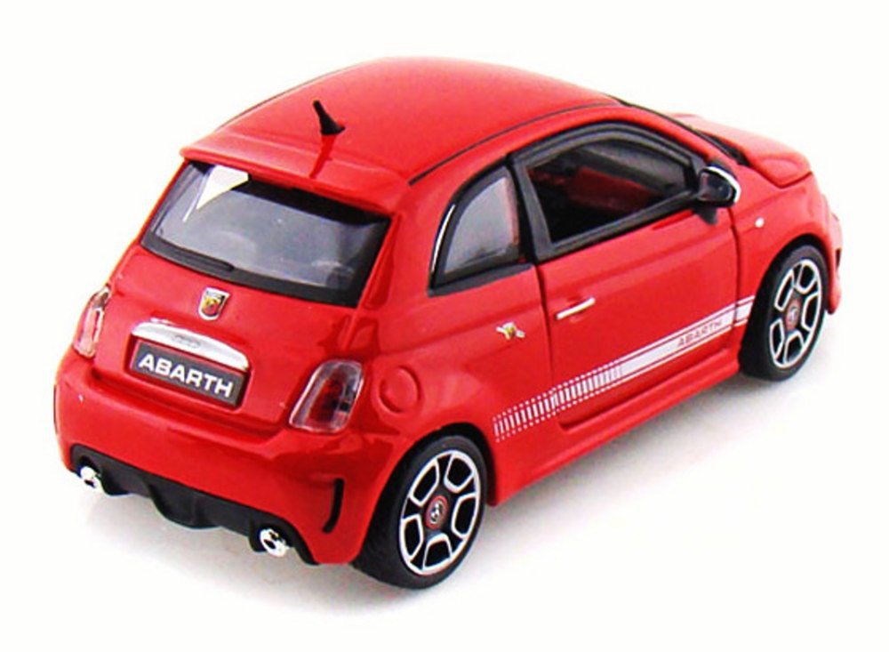 Fiat 500 Abarth, Red - Bburago 22111 - 1/24 Scale Diecast Model
