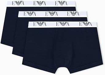Emporio Armani Mens 3 Pack Bold Monogram Quadshorts