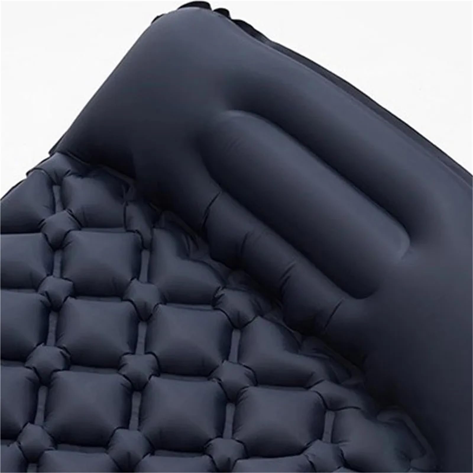 Almohadilla de Camping autoinflable for 2 Personas | Colchoneta doble ultraligera con bomba de pie tipo almohada for acampar al aire libre(Double-NavyBlue)
