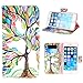 TUTUWEN Green Tree and Leaf Style Folio Stand Case Wallet for Apple iphone 6s Plus and iphone 6 Plus - Pink