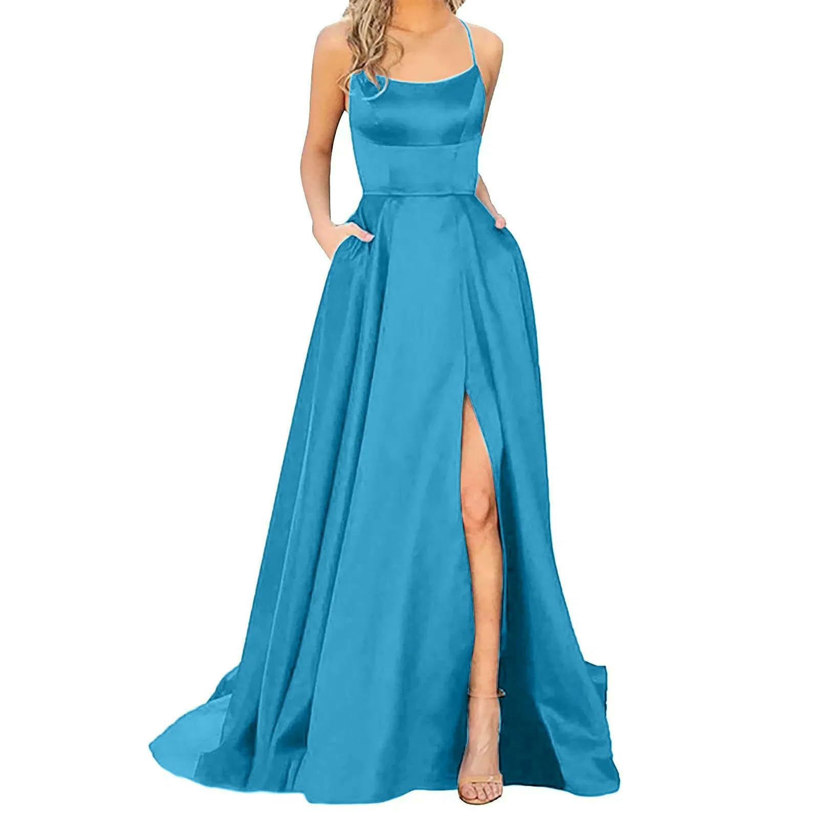 Elegancka długa sukienka na bal absolwentów dla kobiet, formalna sukienka, porwana, seksowna sukienka dla druhny, na wesele, dla gości, sukienka wieczorowa, czerwone wino, S