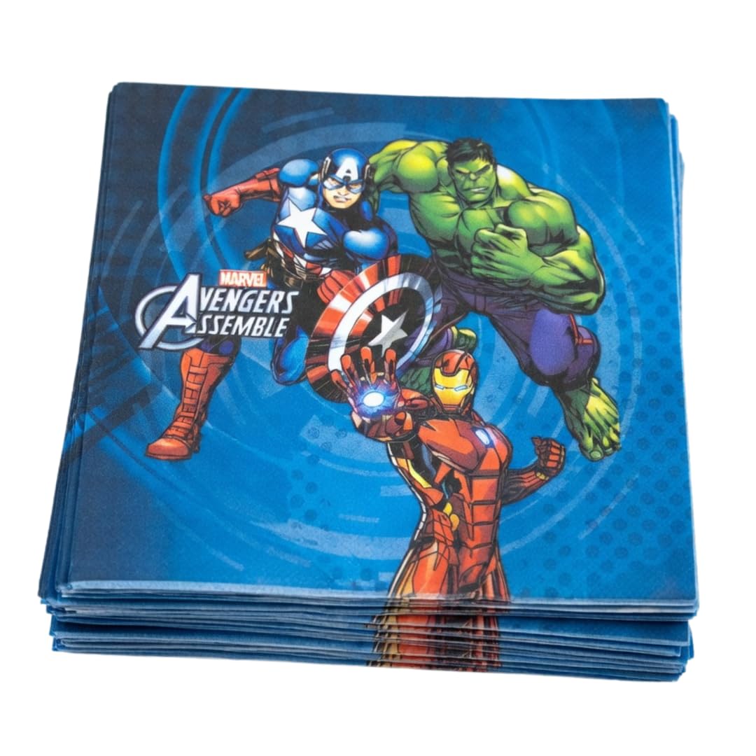 Wanna Party Superhero Inspired Theme Paper Napkins (20 Pcs) | Comic Style Superhero Birthday Napkins for Kids | Superhero Theme Party Tableware for Birthday Decoration & Celebration Supplies-image-5