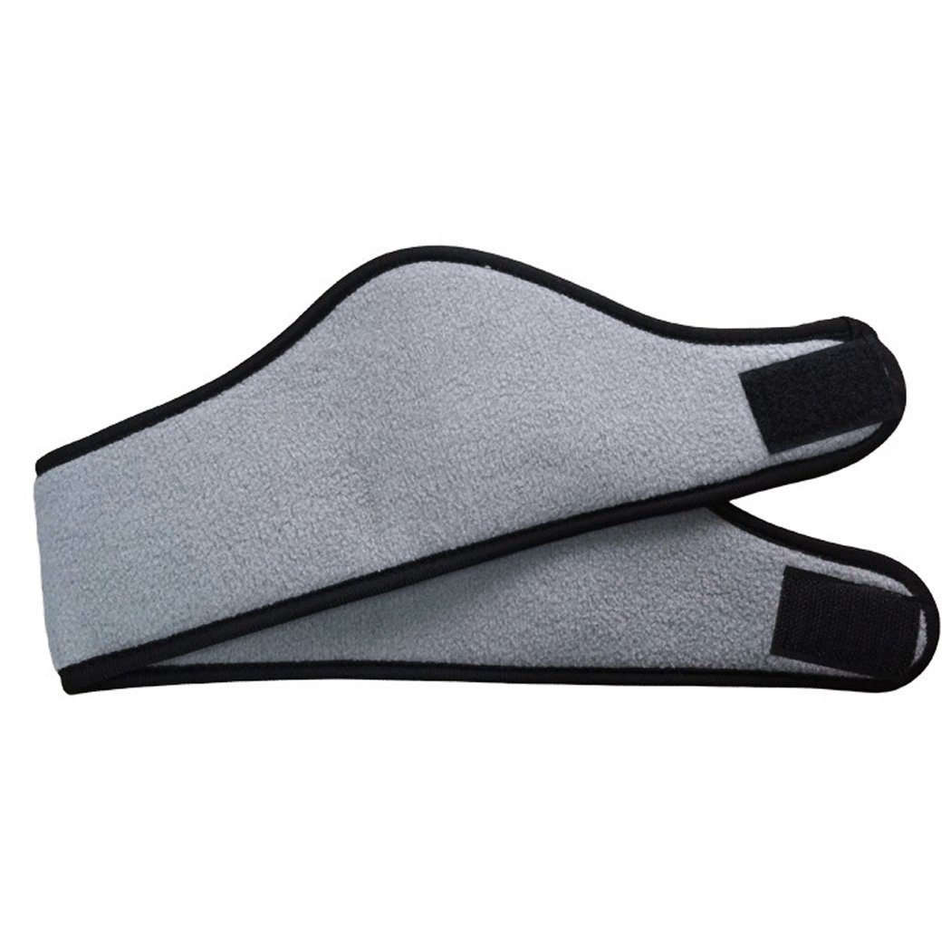 Men's Headband Sports Sweatband Polar Fleece Ear Warmer Headband Fitness Running Cycling One Size Light Grey