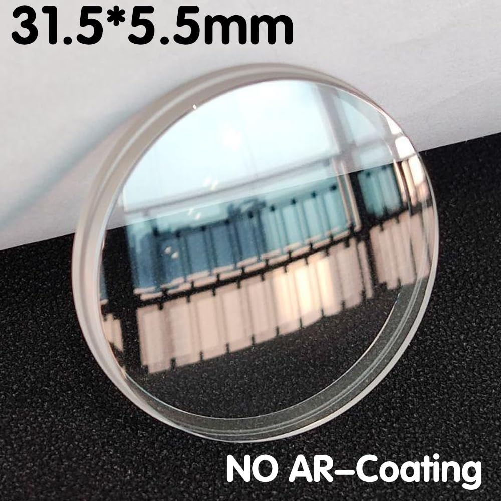 Präzisions-Uhrenglas, 31,5 mm x 5,2 mm x 2,9 mm, Saphirglas mit großer Fase for Ersatzteile, 1 Stück(NO AR-Coating)