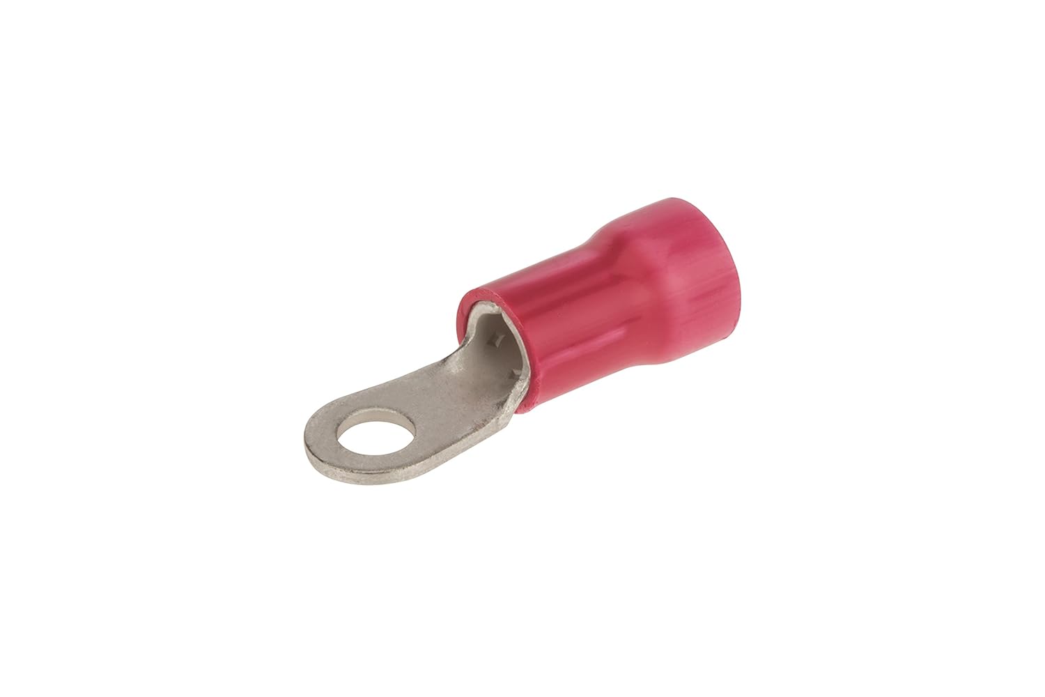 NSI Vinyl Insulated Ring Terminal, 8 Wire Size, 10" Stud Size, 0.472" Width, 1.244" Length