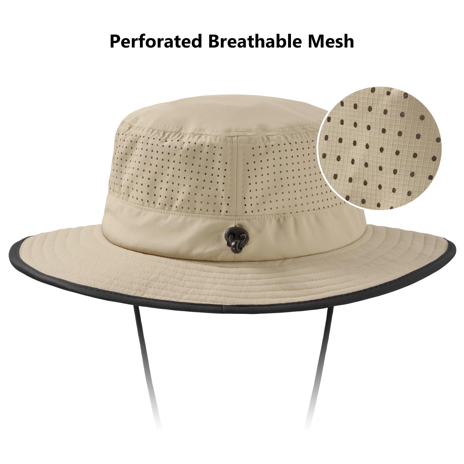 BASSDASH Sombrero de Pescador de Pesca Resistente al Agua UPF 50+ con Malla Perforada con láser Ajustable para Hombres y Mujeres Senderismo al Aire Libre