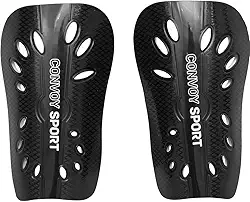 Caneleira Futebol Leve E Resistente Infantil Adulto Convoy Preto