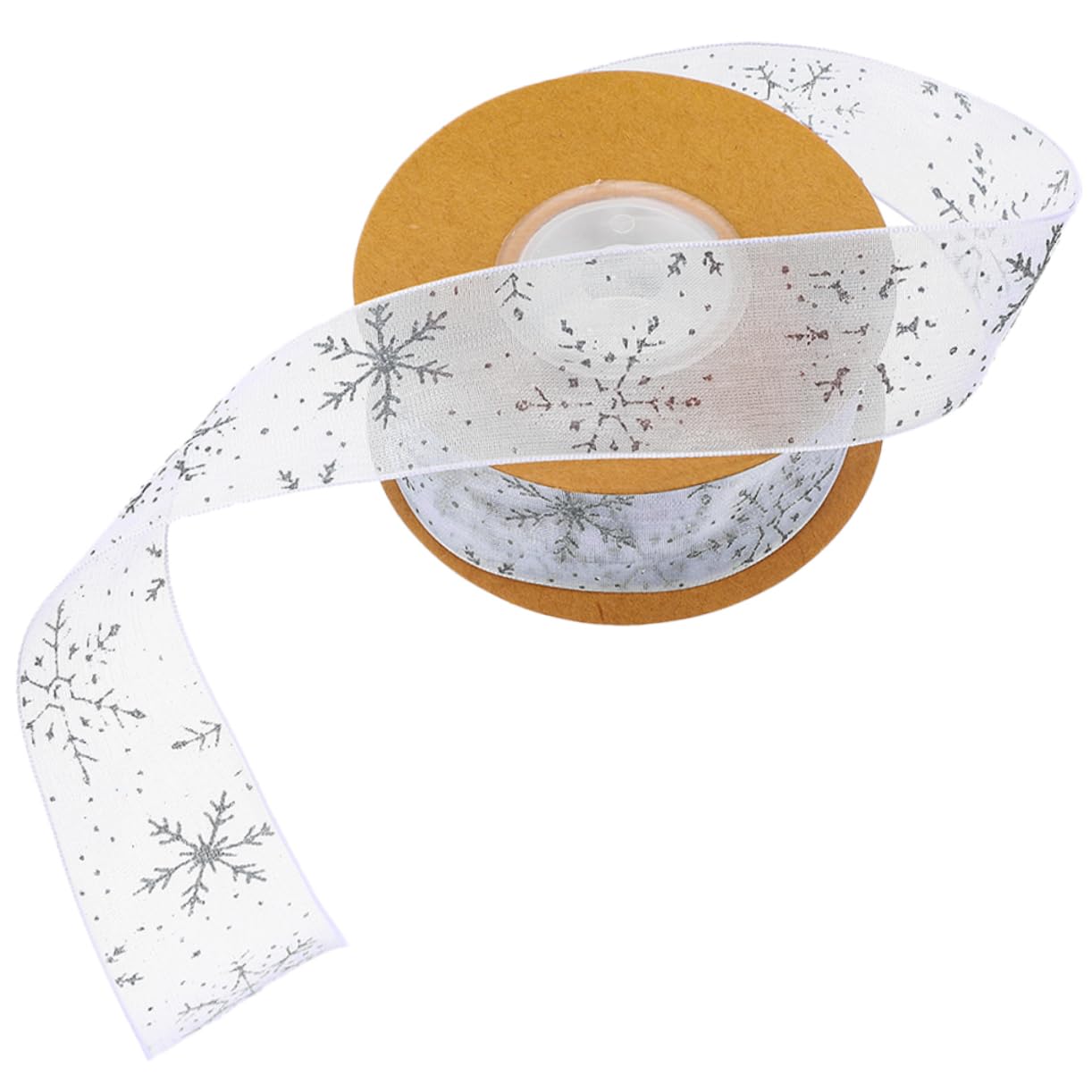 Lurrose 4 Rollen Schleife seidenband ribbon weihnchtsdeko geschenkeband schienbeinschoner tape Weihnachtsbaumband Geschenkband Bänder zum Basteln weihnachtsband Polyester Silver